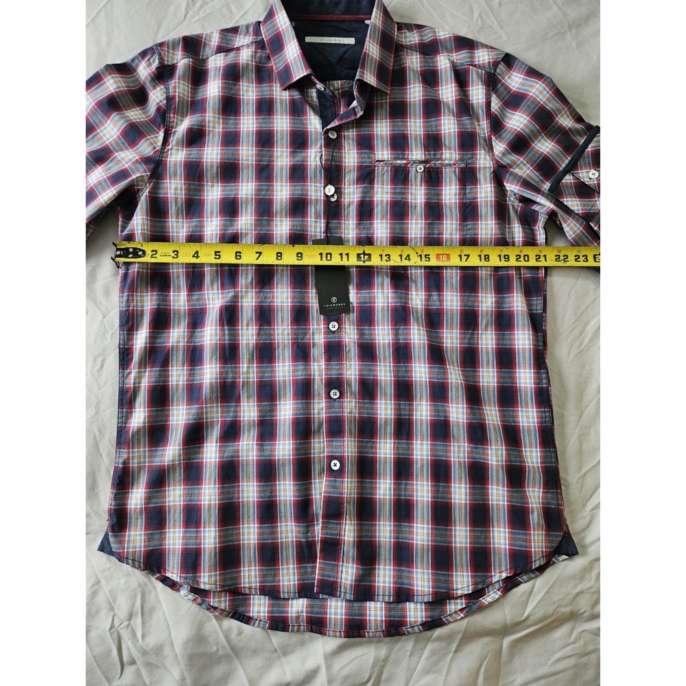 7‎ Diamonds Long Sleeve Shirt Mens Large Plaid Play By Play Performance - Picture 6 of 6